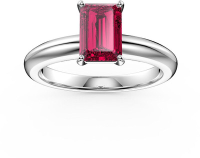 Gemzonite Natural Ruby Stone Ring Lab Certified Adjustable Ring Copper Ruby Gold Plated Ring