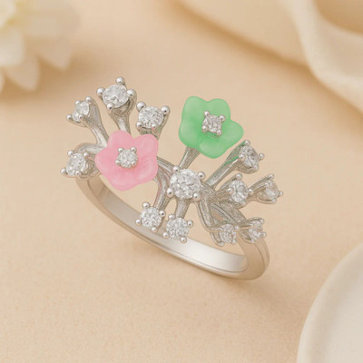 Mior Jewels Sterling Silver Silver Plated Ring