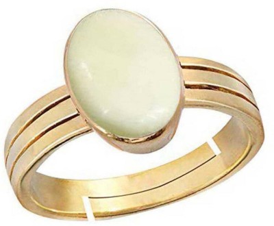 PTM Natural Opal 8.25 Ratti or 7.5 Ct Gemstone Panchdhatu (5 Metal) Women Adjustable Stone Sapphire Ring