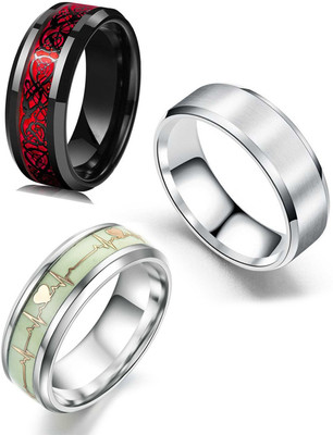 MEENAZ golden rings for men boys girl women boyfriend friend thumb band ring single Alloy, Steel, Metal, Tungsten, Sterling Silver Rhodium, Titanium, Black Silver Plated Ring