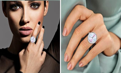 Rhosyn Stylish Unisex Silver-Plated Adjustable Watch Finger Ring Metal, Alloy Silver Plated Ring