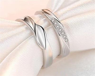 ruby collection Beautiful stone Couple Ring for lovers & valentine Gift for your loved one Alloy Swarovski Crystal Sterling Silver Plated Ring