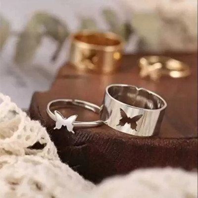 zayraa Alloy Silver Plated Ring Set