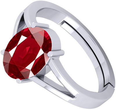 THE UNIQUE KART 9.25 Ratti Burma Ruby Manik Gemstone Ring A1 Quality Stone Ruby Brass Plated Ring