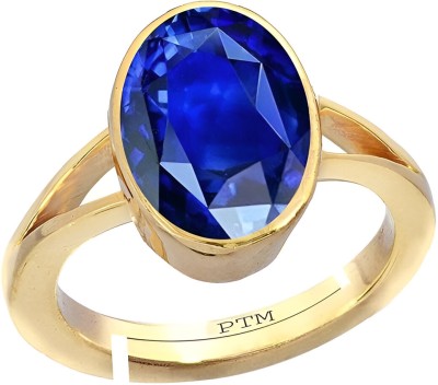 PTM Blue Sapphire (Neelam) 9.25 Ratti or 8.5 Ct Panchdhatu/5 metal Women Adjustable Stone Ring