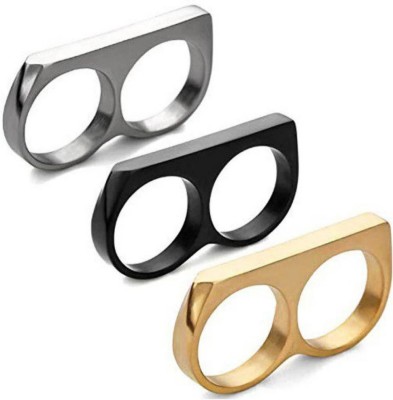 RINGNJ NEERAJYOTI RINGS Stainless Steel Ring Set