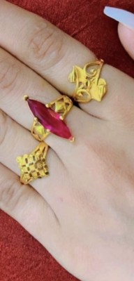 Balaji Kripa Store Brass Gold Plated Ring Set