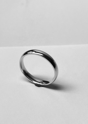 DEVVRAJ ENTERPRISE Classic Plain Stainless Steel Band Ring for Men & Women Stainless Steel Platinum Plated Ring