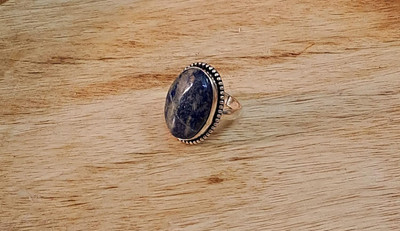 Divinity Healing Lapis Lazuli Crystal Adjustable Ring for activating the higher mind Stone Crystal Ring