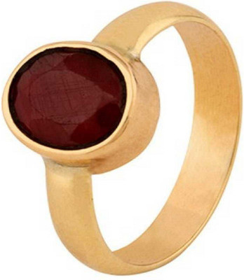 Gemzonite Stone Ruby Gold Plated Ring