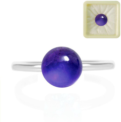 Jewelryonclick Natural Amethyest Loose Gemstone Cabochon Round Shape 6 Carat 6.25 Ratti for Stone Amethyst Ring