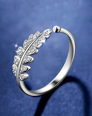 Teeragaj Stainless Steel Silver Plated Ring