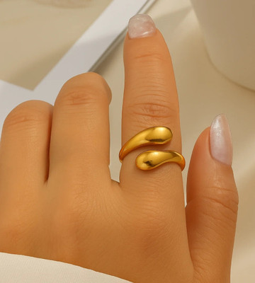 Lukaya Fashion Stainless Steel Gold Plated Ring