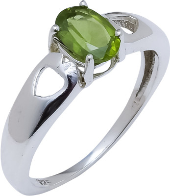 anika jewellers Green Peridot Natural Gemstone 925 Sterling Silver Ring For Her Sr-49 Sterling Silver Ring