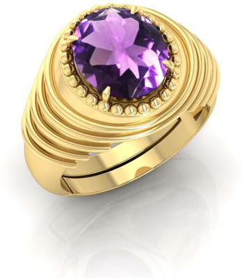 TODANI JEMS Metal Amethyst Gold Plated Ring