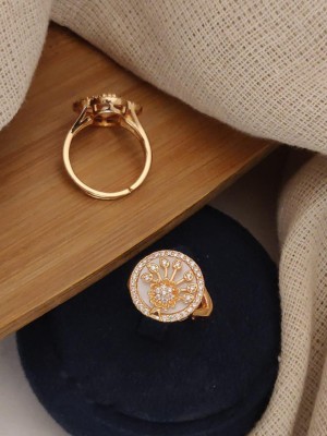 ShriHarii Rose Gold Ring for Women & Girls - Superior Brass Quality Brass Copper Plated Ring