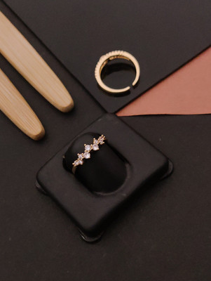 TKRB SALES fancy ring Brass Agate Gold Plated Ring