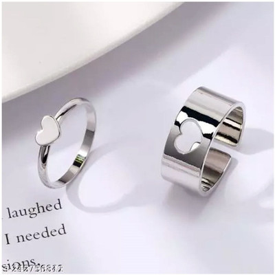 White Chimes Set of 2 Rings Alloy Ring Set