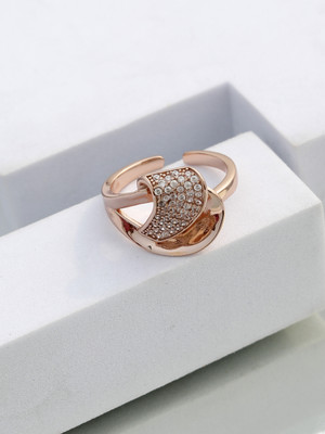 DIAVO The Luciana Silver Ring Sterling Silver Cubic Zirconia Sterling Silver Plated Ring