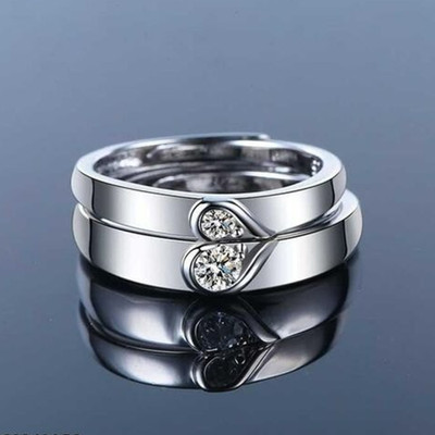 Sullery Stainless Steel Cubic Zirconia Silver Plated Ring