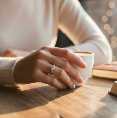 CHESTHA ONLINE STORE Brass Diamond Copper Plated Ring