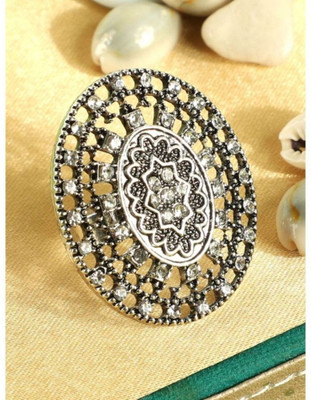 STYYLO FASHION RNG-M-20137-SIL-SF Alloy Cubic Zirconia Silver Plated Ring