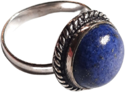 Maitri Export Natural Gemstone crystal stone Lapis Lazuli Round ring for men and women Stone Agate Ring