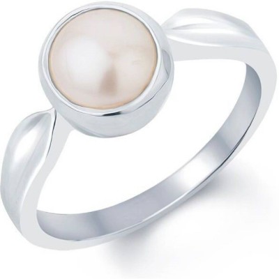 SMJ Pearl Moti 3.9cts or 4.25ratti Metal Pearl Ring