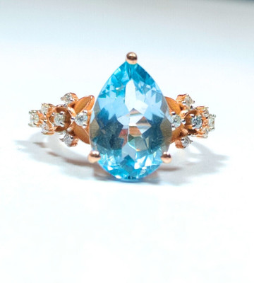 Shree Shyam Jewells Sterling Silver Cubic Zirconia Rhodium Plated Ring