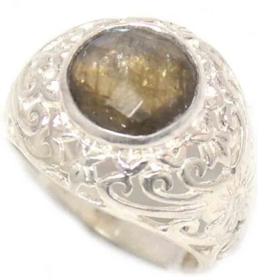 PH Artistic Ring 925 Sterling Silver Natural Labradorite Gem Stone Filigree Handmade E212 Sterling Silver Sterling Silver Plated Ring