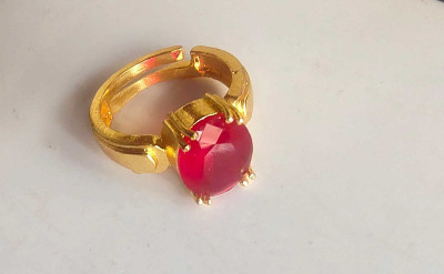 Gemzonite Natural 10.25 Ratti Manik Ruby Gem Stone With Leb Certificate Stone Ruby Ring