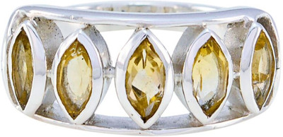 CaratYogi Original Certified Red Onyx Hakik Gemstone 8.25 Ratti 7.5 Carat Pear Shape Stone Onyx Ring