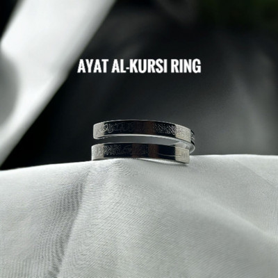 19th July Jewels 19TH JULY JEWELS- Ayatul Kursi Sutra Islamic God Messenger Ring. Stainless Steel Ring