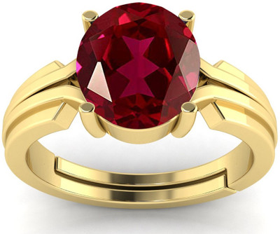 PARTH GEMS Certified Unheated Untreatet 11.25 Carat A+ Quality Natural Burma Ruby Manik Gemstone Ring For Women's and Men's Metal Ruby Gold Plated Ring