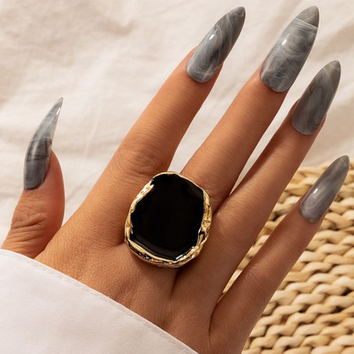Shining Diva Stylish Adjustable Statement Ring Alloy Crystal Gold Plated Ring