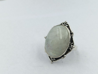 ShrimJewels Oxidised Moonstone Statement Ring for Women and Girls Brass Moonstone Copper Plated Ring