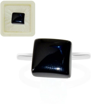 CaratYogi Real Natural Black Onyx Loose Gemstone8.41 Carat 9.25 Ratti Square Shape for Stone Onyx Ring