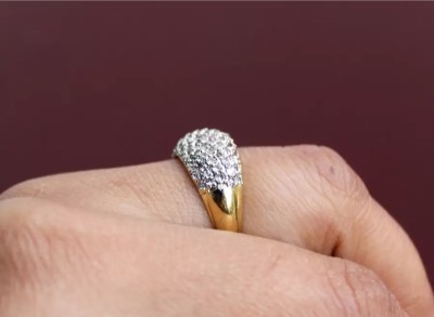 Pihoo Enterprise Alloy Diamond Gold Plated Ring