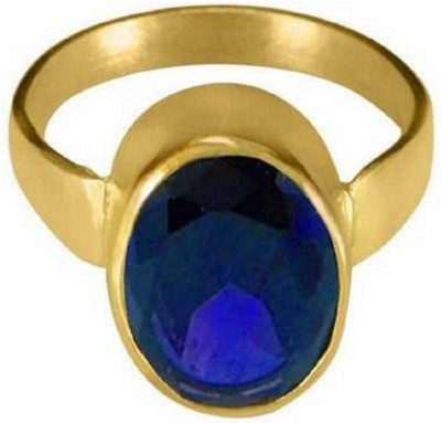 KUNDLI GEMS Blue Sapphire ring Original Neelam 5.75 carat Precious Stone Astrological Purpose For Women & Men Stone Sapphire Gold Plated Ring