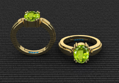 Pranjal Gems Original 8.25 Ratti 7.60 Ct Peridot Gem Stone Ring With Leb Certificate Brass Peridot Ring