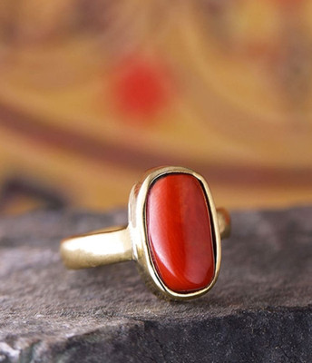 Mangal ratn Stainless Steel, Copper Coral Gold, Sterling Silver Plated Ring