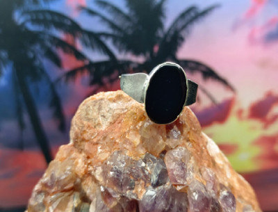 Ceylonmine01 Alloy Agate Silver Plated Ring