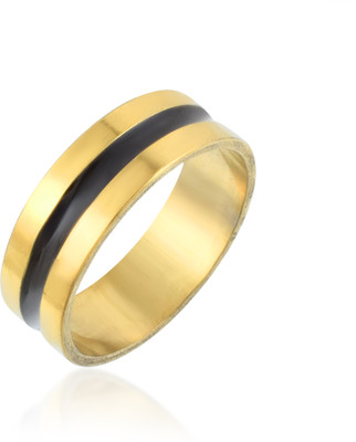 morir Stainless Steel Dual Tone Plating Hypoallergenic Tungsten Finger Band Ring Brass Gold Plated Ring