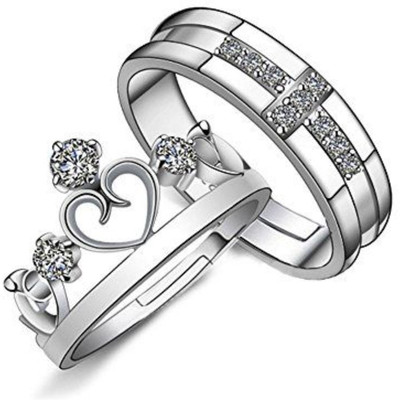 Inori Silver Couple Ring Set engagement ring for men women valentines wedding birthday Stainless Steel, Brass, Stone, Metal, Copper Cubic Zirconia, Crystal, Diamond Silver, Rhodium Plated Ring Set Inori Silver Couple Ring Set engagement ring for men women valentines wedding birthday Stainless Steel, Brass, Stone, Metal, Copper Cubic Zirconia, Crystal, Diamond Silver, Rhodium Plated Ring Set