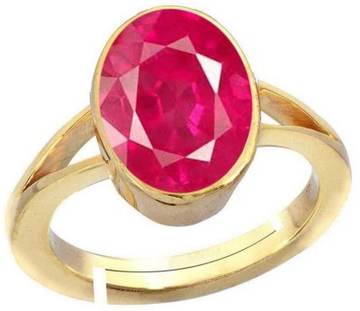 PTM Ruby (Manik) 7.25 Ratti or 6.5 Ct Panchdhatu (5 Metal) Women Adjustable Natural Stone Ring
