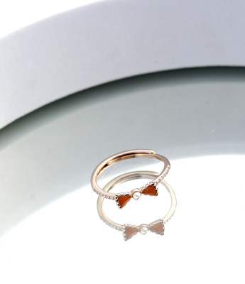 DIAVO The Silver Ring Sterling Silver Pearl Sterling Silver Plated Ring