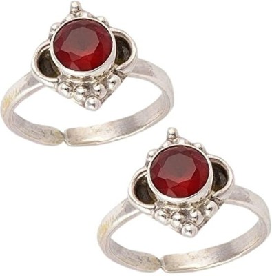 Shree Hari Exports Sterling Silver Ruby Toe Ring