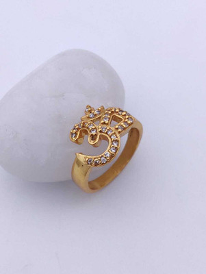 MAME CREATION Brass Diamond Gold Plated Ring