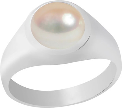 Sanoka Sterling Silver Pearl Sterling Silver Plated Ring