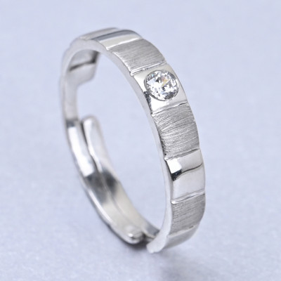 CLARA Neel Sterling Silver Cubic Zirconia Rhodium Plated Ring